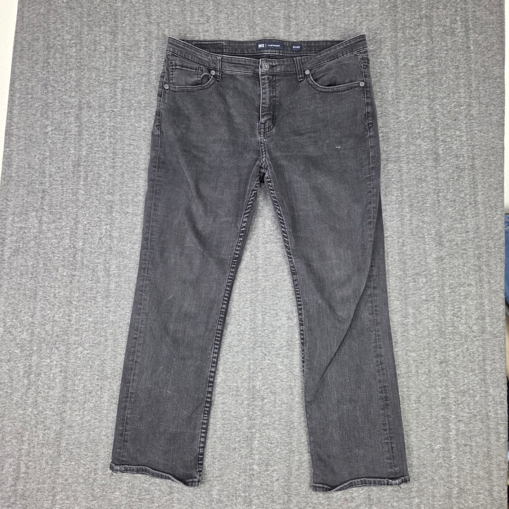 BKE Jeans Men 40x32 Tyler Straight Black Dark Wash Denim Casual Stretch
